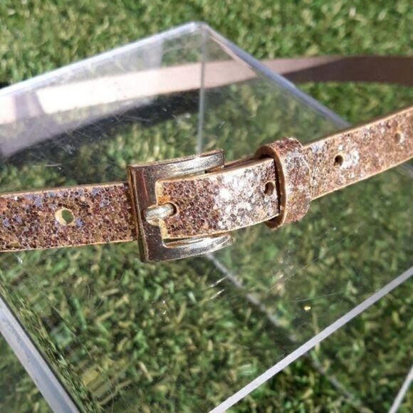 Belt Gold Glitter Classy Narrow‎ 1/2\